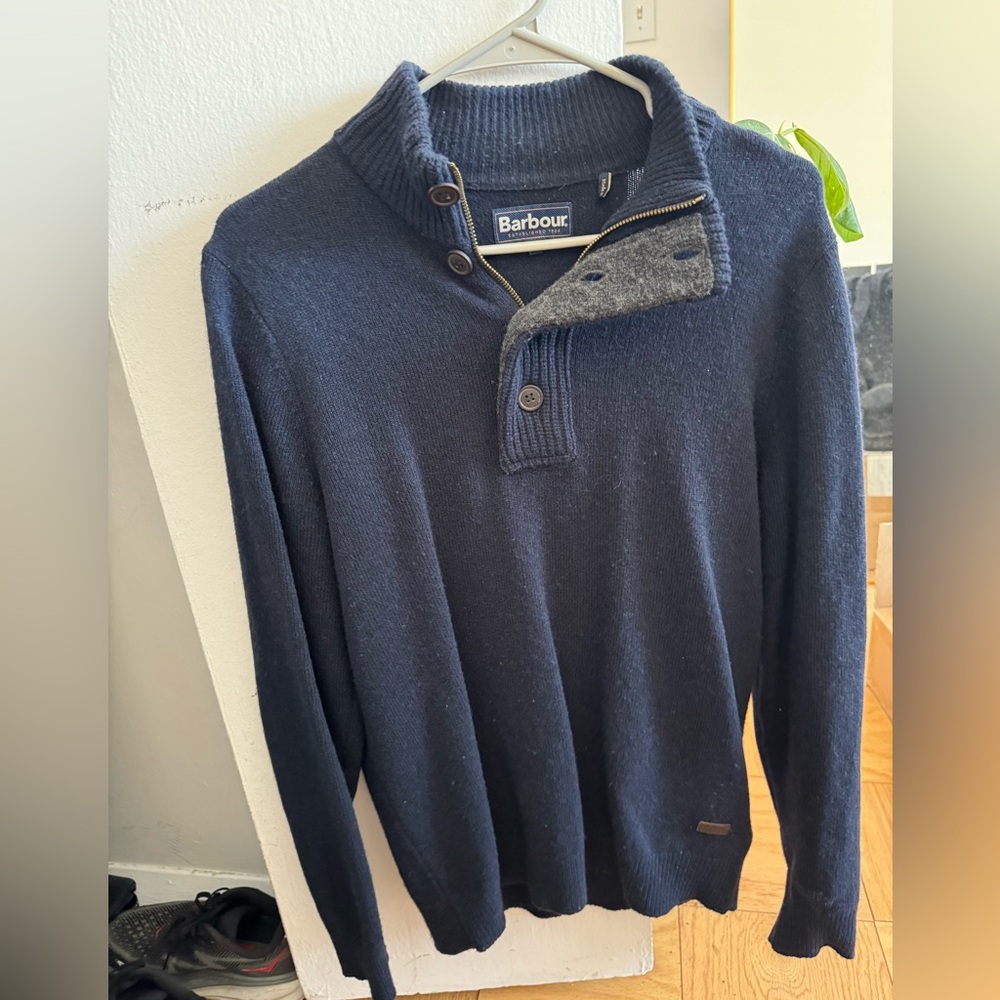 Barbour Patch Half Zip Sweater – Size Small